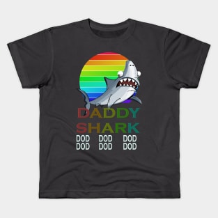 daddy shark dod dod dod t-shirt Kids T-Shirt